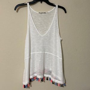 NWOT Michael Stars OS Tassels/fringe Swing Tank (P106)